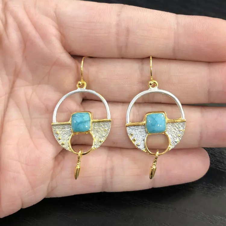 Винтажные индийские этнические полые круглые длинные висячие серьги Висячие для