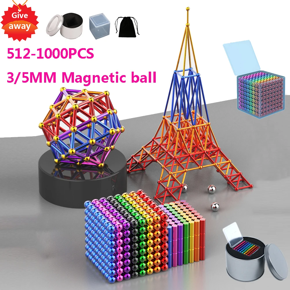 Магнитный шар 3/5 мм металлический Неодимовый Волшебный Магнит магнитные шары