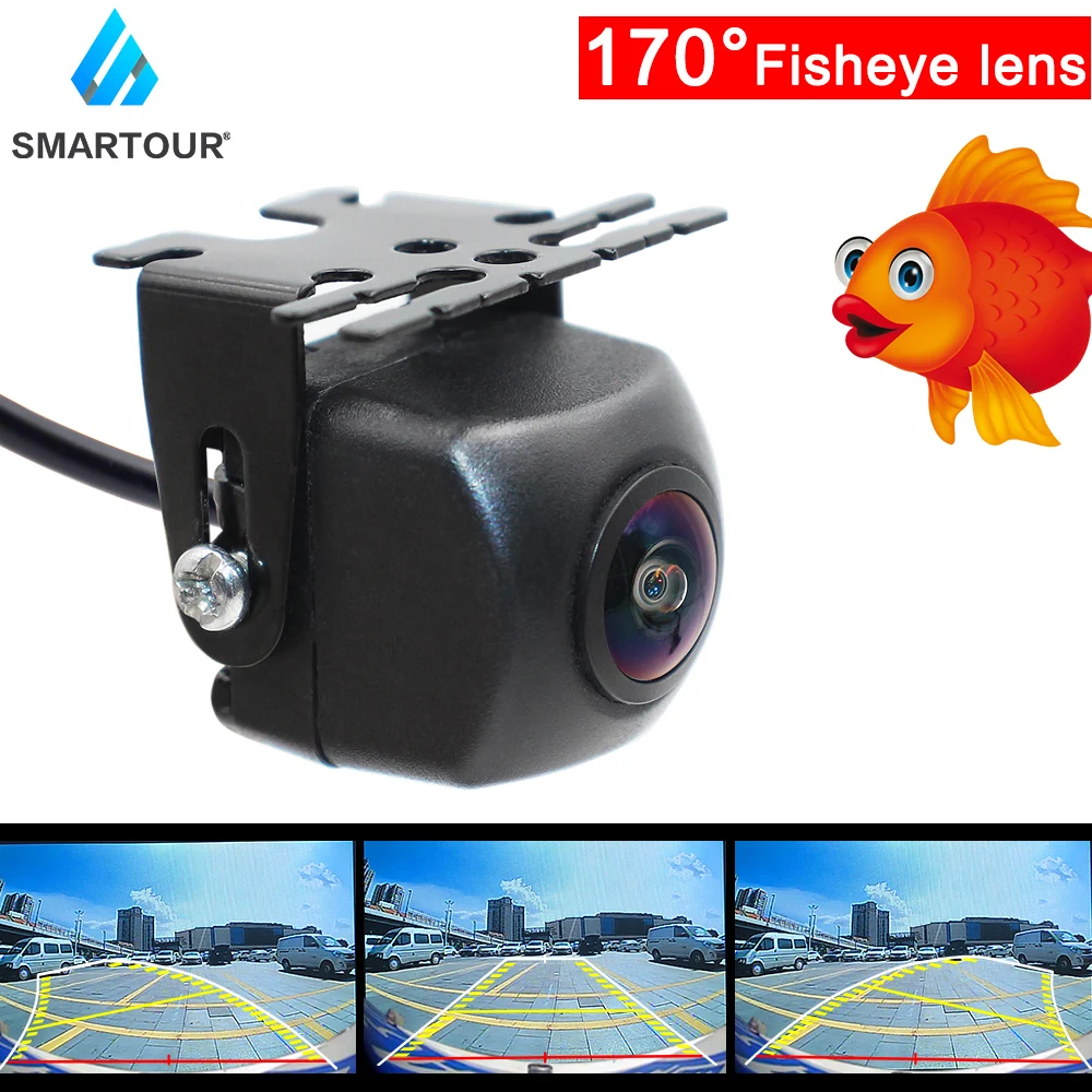 

Smartour CCD HD Car Rear View Fisheye Camera Night Vision Reversing Auto Parking Monitor CCD Waterproof 170 Degree HD Video cam