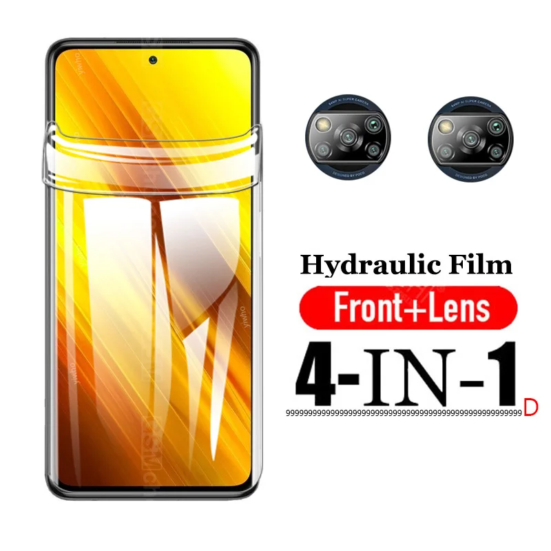 For Xiaomi Poco X3 Hydrogel Film Poco X3 NFC Screen Protector on Xaomi Little Pock Poco X3 Camera Glass Protective x3nfc Film