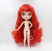 free shipping big discount rbl 819j diy nude blyth doll birthday gift for girl 4color big eye doll with beautiful hair cute toy