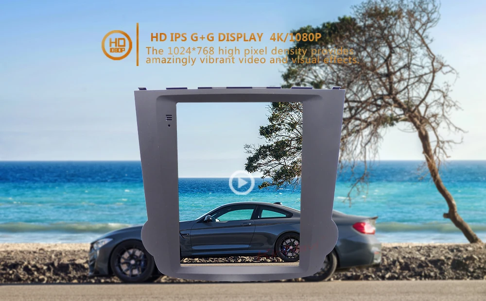 KiriNavi вертикальный экран Tesla style 10,4 ''Android 8,1 Автомобильная Радио gps навигация для Honda CRV DVD Автомобильный плеер wifi 4G 2009-2012