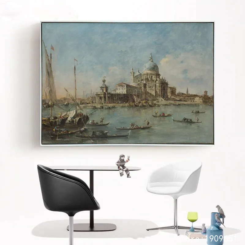 

cotton no frame classical Venice boat sea scenery canvas printings oil painting printed on cotton wall art decoration picture