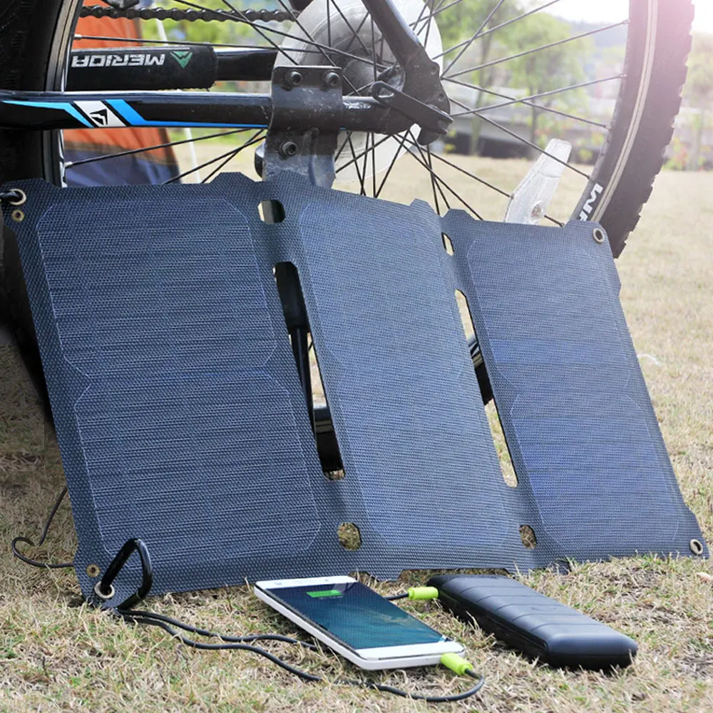 allpowers portable solar panel 5v 21w mobile phone power bank usb charger outdoor camping foldable solar cells battery charger free global shipping