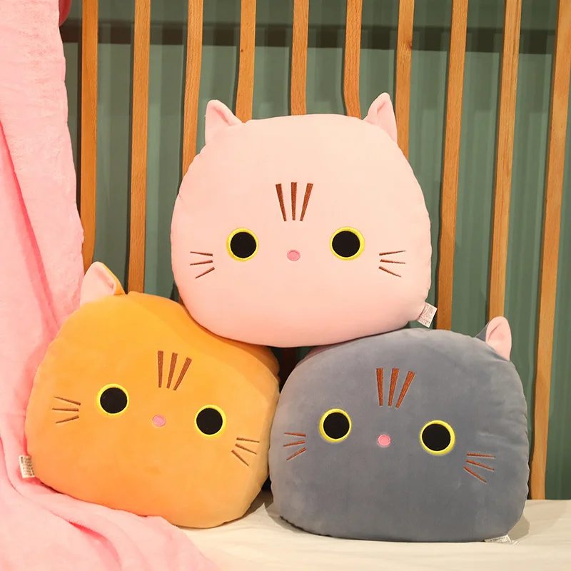 

Cartoon Soft Cat Plush Toy Children's Toy Sofa Pillow Cushion Kawaii Padded Toy Hand Warmer with Blanket Gift for Children
