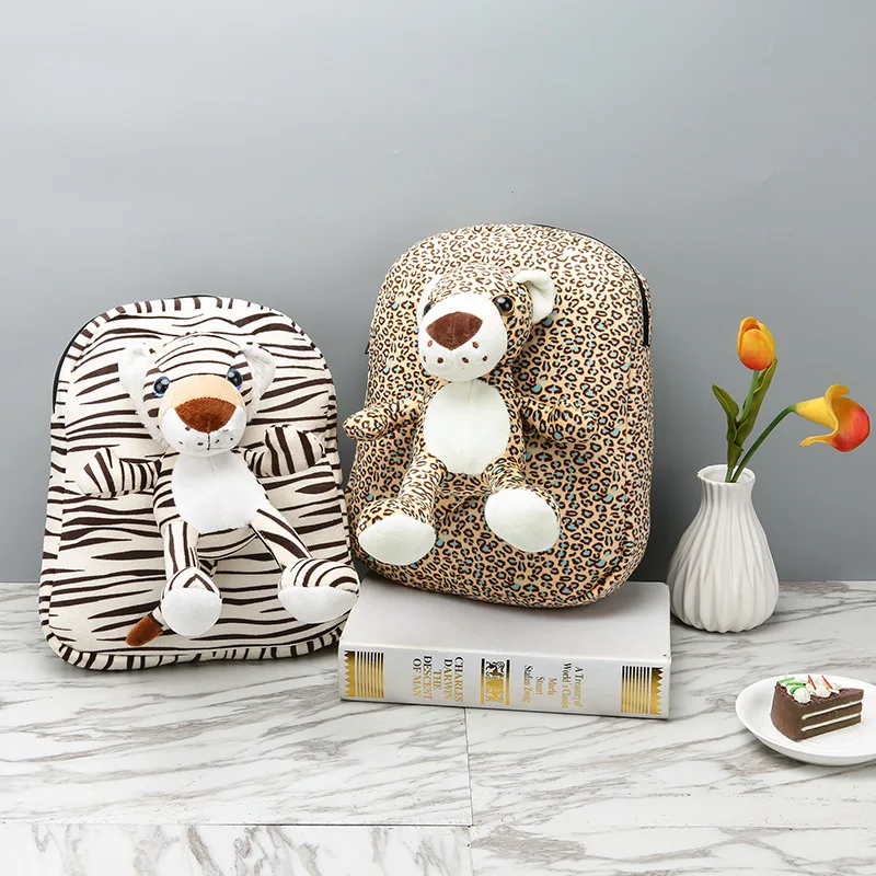 Детский плюшевый рюкзак для дошкольного возраста мягкие джунгли животные тигр