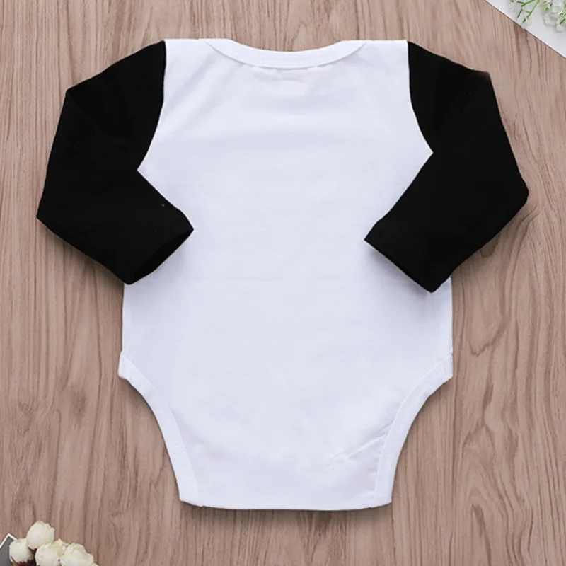 Белый Детский боди с длинными рукавами 2018 забавная Одежда для новорожденных