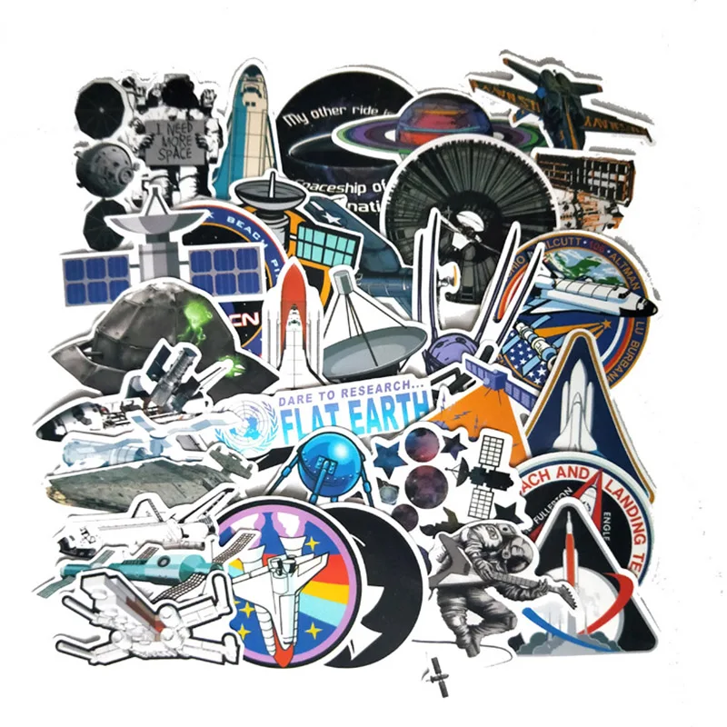 

34Pcs Outer Space Astronaut Stickers For Suitcase Skateboard Laptop Luggage Fridge Phone Car Styling DIY Decal Sticker
