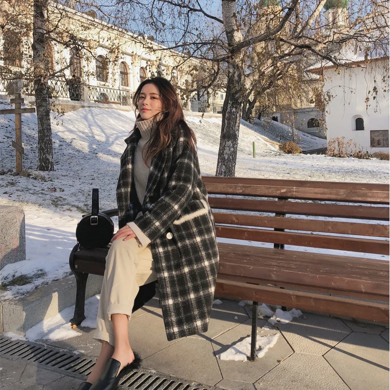 Новинка женская зимняя одежда утепленная шерстяная куртка женские длинные