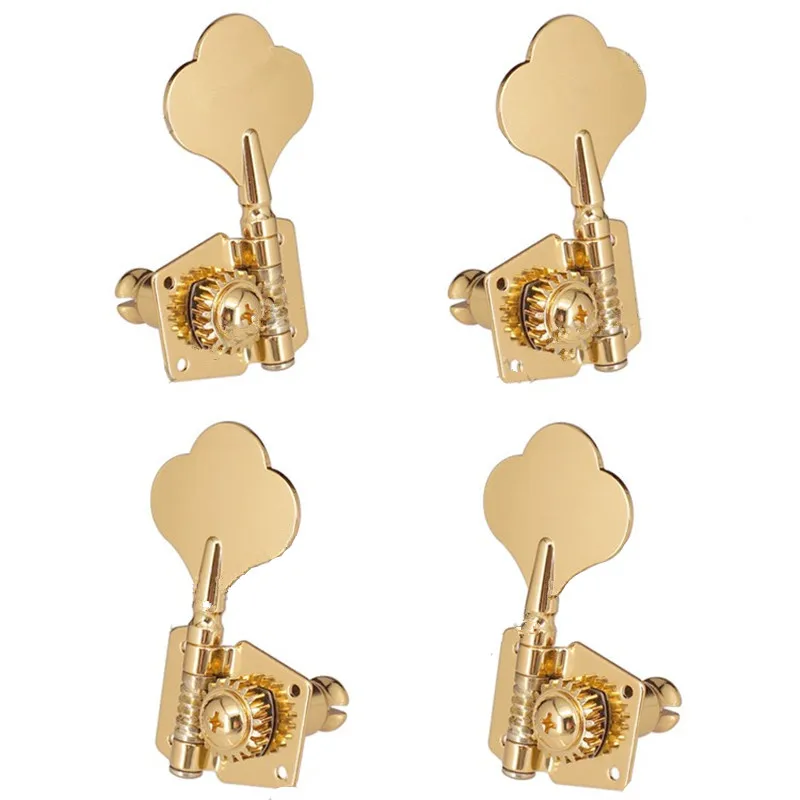 Набор из 4 шт. Золотые открытые струнные Колки для тюнинга басов гитары