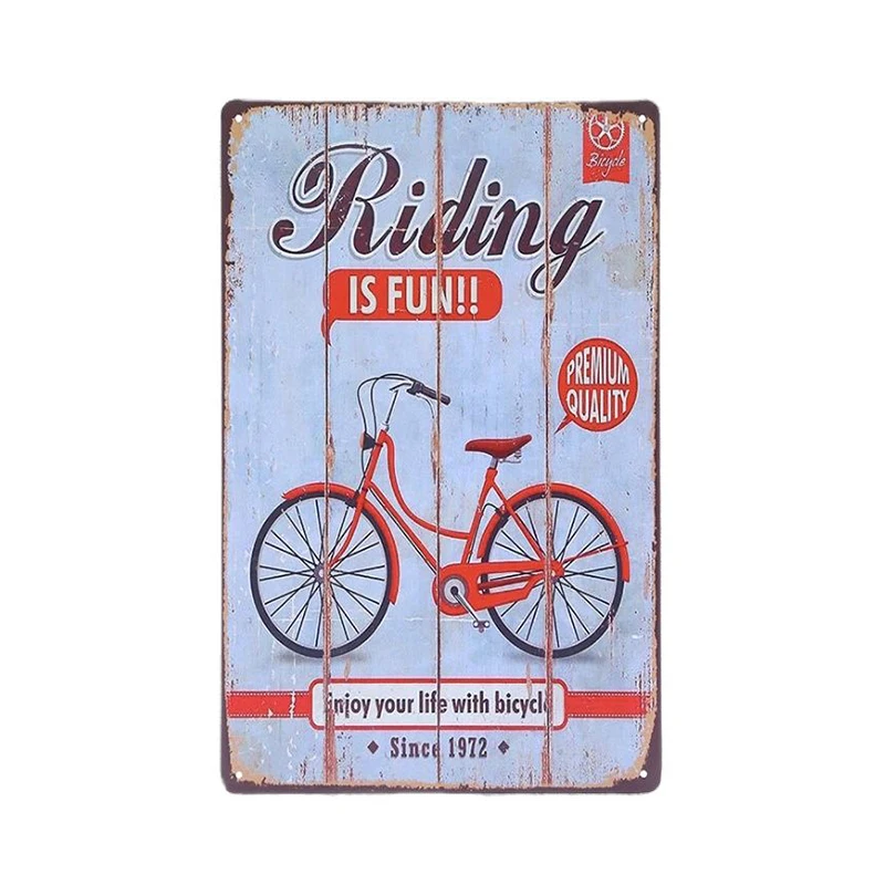 Оловянная табличка для езды на велосипеде 1 шт. Настенная декоративная мужская