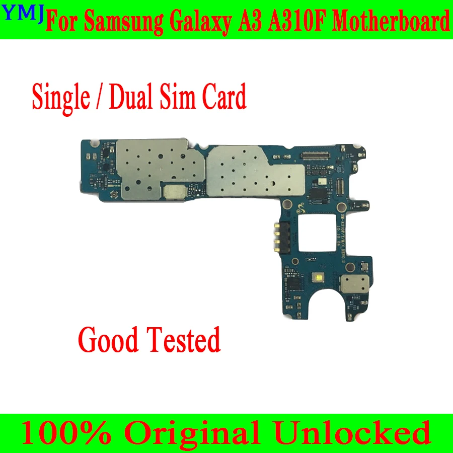 

Официальная версия материнской платы для Samsung Galaxy A3 A310F, 100% оригинальная разблокированная со всеми чипами и системой Android, логическая плата