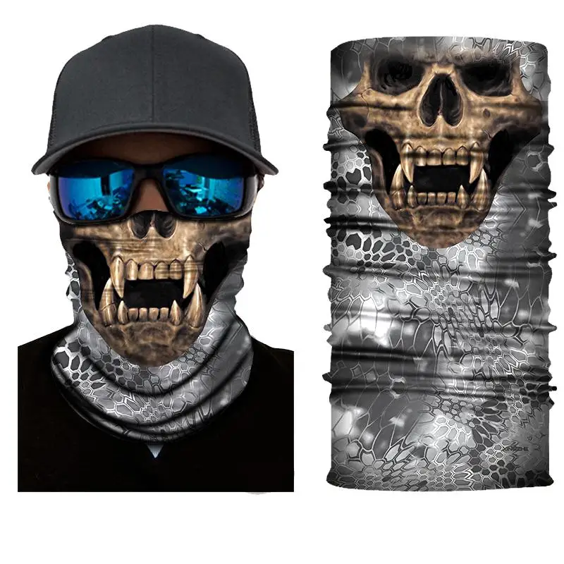 New Biker Balaclava Scary Masque Face Shield Unisex Mask Skull Mascarilla Mascara Riding Neck Protect Motorcycle | Автомобили и