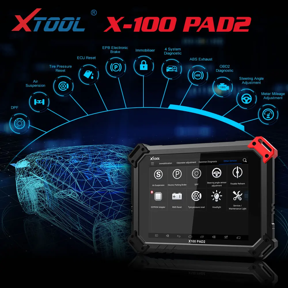 XTOOL X 100 X100 PAD2 эксперт по специальным функциям для 4 го и 5 IMMO|xtool x100|immo vw |