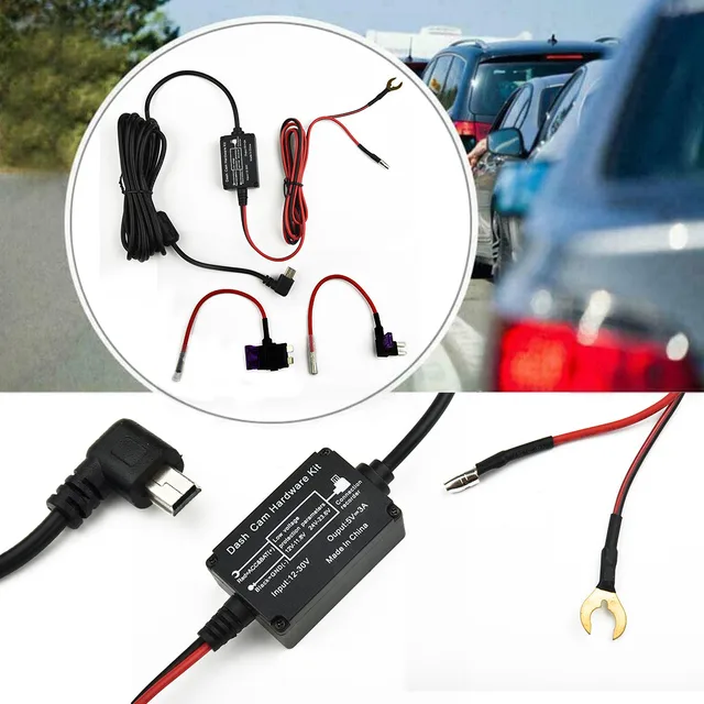 VanTop V9H Dash Cam Hardwire Kit, 11.5ft Mini USB Hard Wire Kit for Dashcam  Converts 12V-24V to 5V/2.5A w/Fuse Kit with Tool