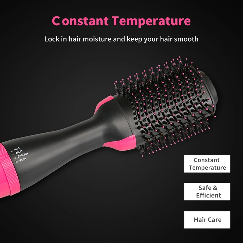 

HiPiCok One Step Hair Dryer and Volumizer Hot Air Brush Hair Straightener Curler Comb Curling Brush Hairdryer Hair Styling Tools