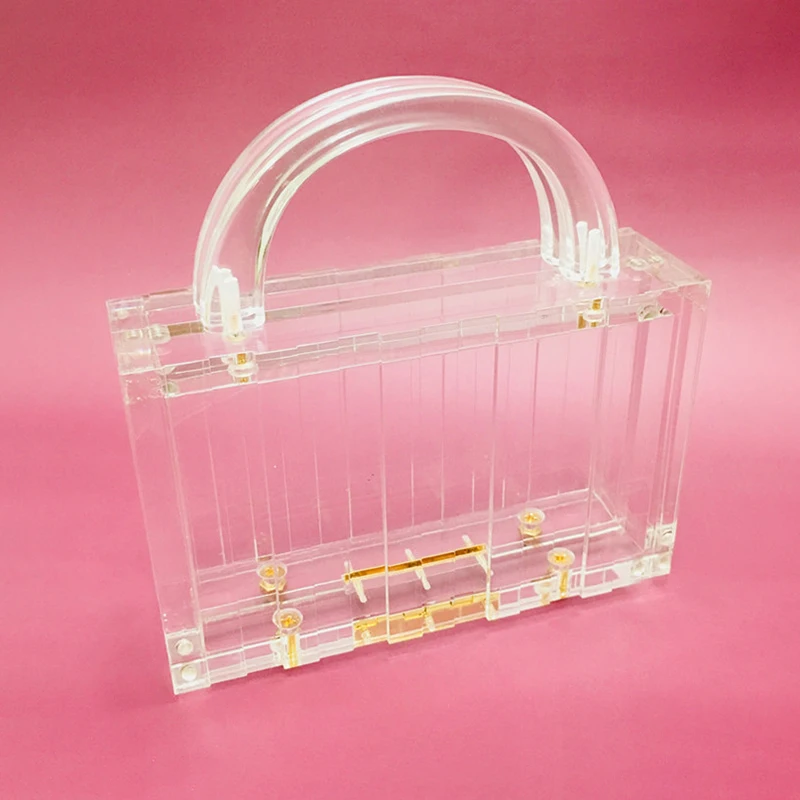 Clear Acrylic Box Evening Bags Women Brand Designers Transparent Small Square Tote Handbag Female Clutch Purses Dinner Party New | Багаж и