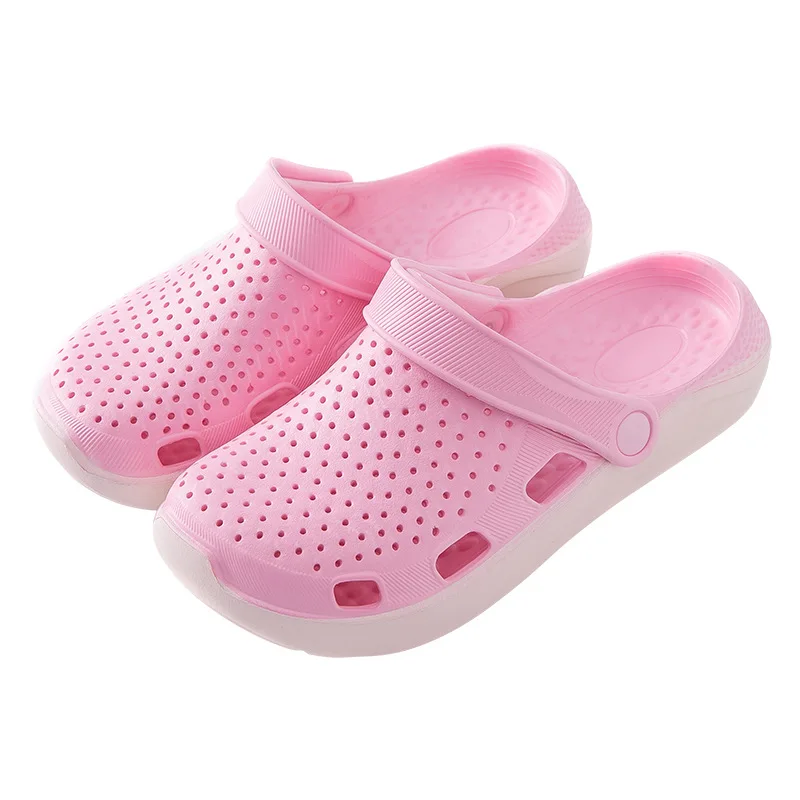 

Hole Shoes Female Outer Wear Baotou Sandals Non-slip Thick-soled Breathable Couple Fashion Beach Male Summer Hollow Slippers YK
