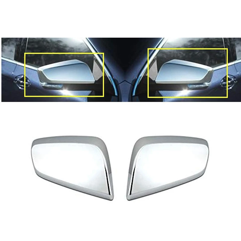 

Chrome Rear View Mirror Covers Caps Overlays Trims for Chevy Impala 2014-2020 Pair