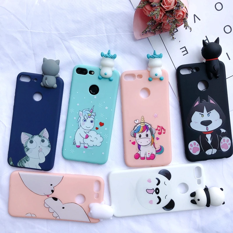 Чехол Y5 Y6 Y7 Prime 3D для etui Huawei 2018 чехол Kawaii Bear Unicorn Для Funda чехол|Бамперы| |