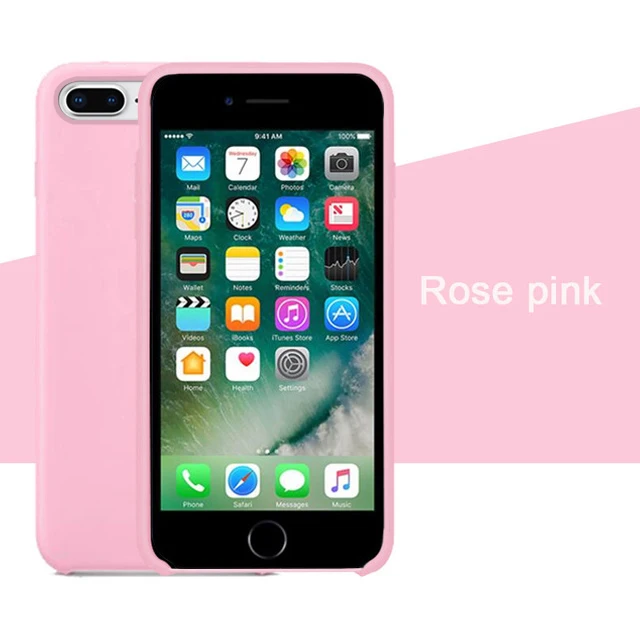 Rose Pink Роскошный силиконовый чехол для iphone 7 8 6S 6 Plus 11 Pro X XS чехол для MAX XR на Apple iphone 7 8 plus X 10 чехол официальный - Цвет: Rose Pink
