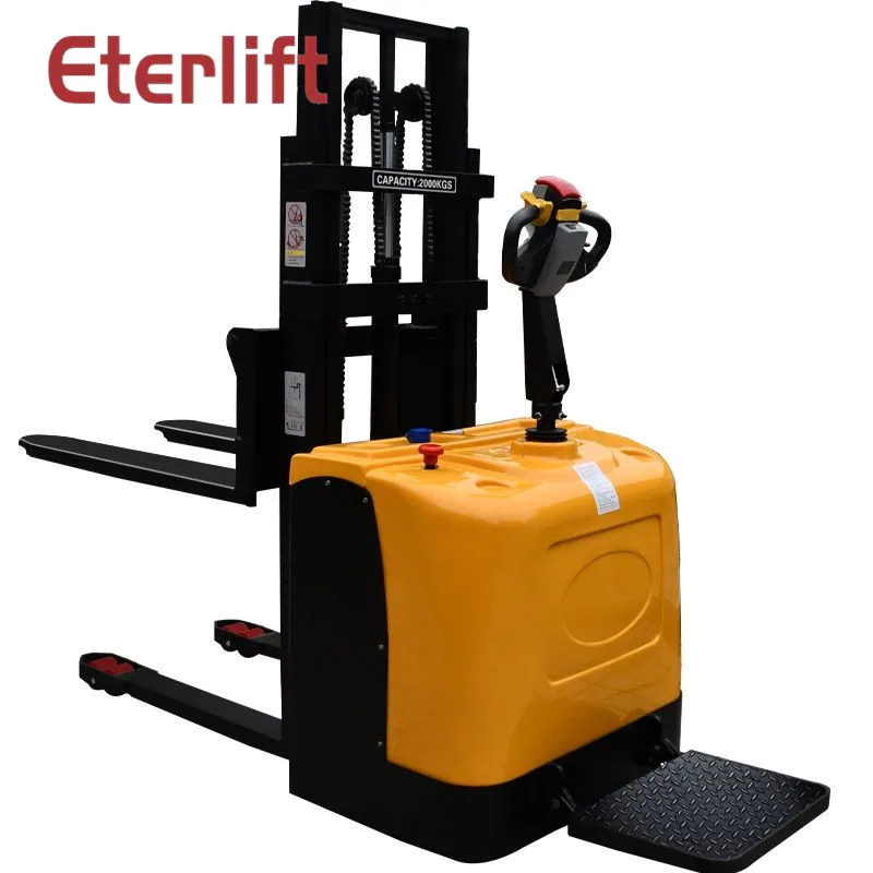 Полностью Электрический укладчик портативной рации 1 2 t поддонов |