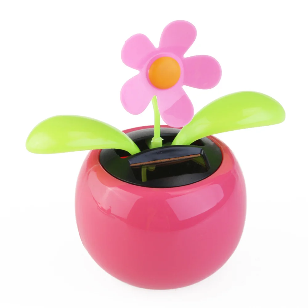 Dacing Solar Flower Car Decor Powered Happy Dancing in the Pot (Pink) | Автомобили и мотоциклы