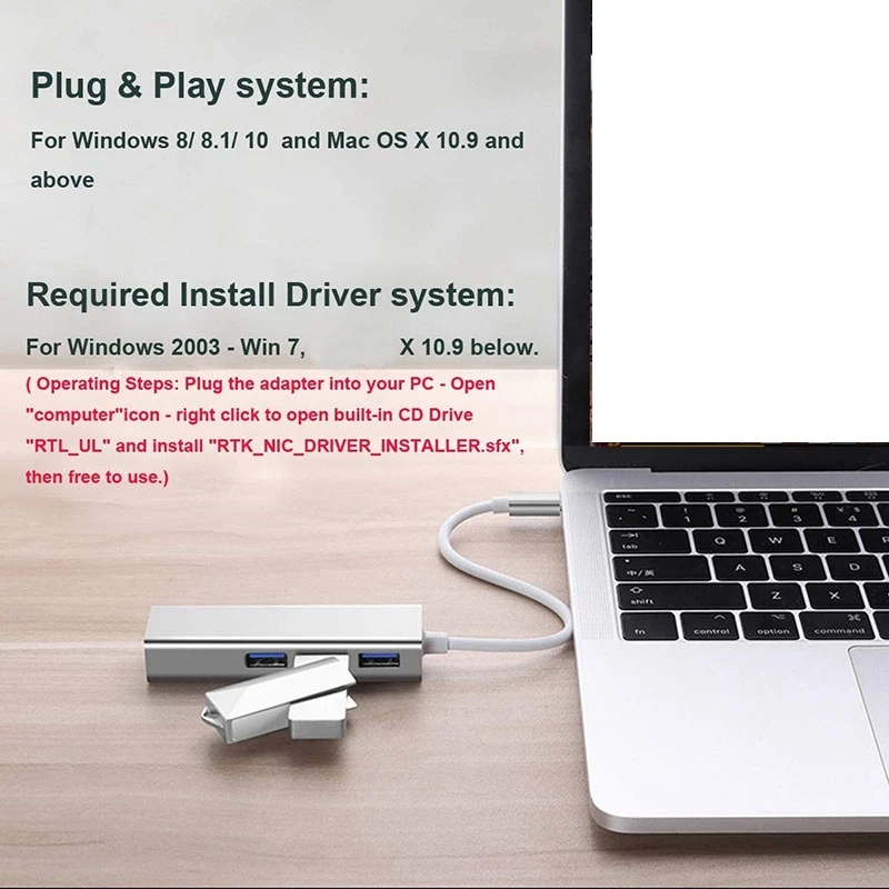 Ethernet-адаптер EDUP USB C к гигабитному порту с концентратором 3 0 проводной сетевой
