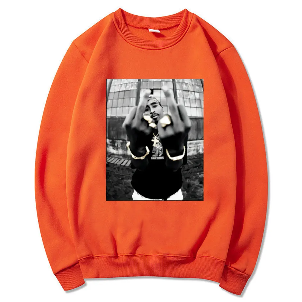 Повседневная Свободная уличная одежда 2pac Tupac Shakur Мужская модная Крутая толстовка