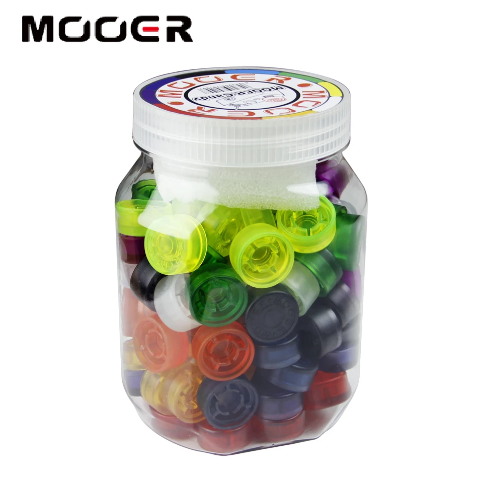 100 шт./компл. Mooer Topper Footswitch Toppers Candy Красочные пластиковые бамперы для гитары