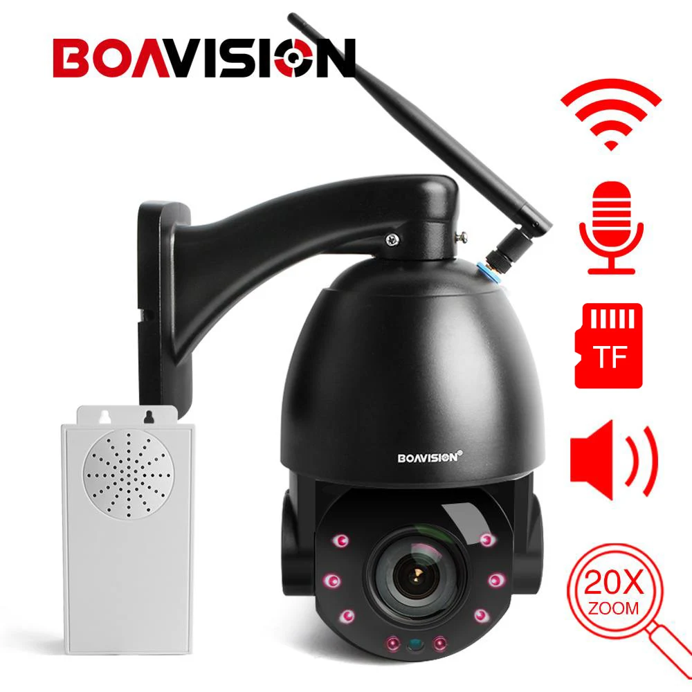 HD 1080P wifi PTZ купольная IP камера Открытый 20X оптический зум Беспроводная CCTV камера двухсторонняя аудио с динамиком Камера Безопасности s CamHi