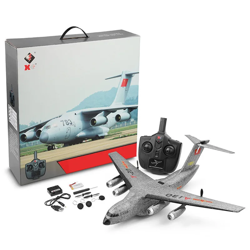 

XK A130-Y20 RC Airplane 2.4G 3CH 500mm Wingspan EPP RTF Built-in Gyro Model Flying Outdoor Toys Fixed Wing Aircraft Evan