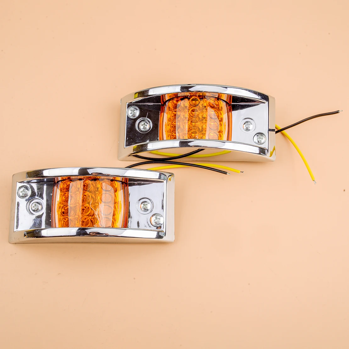 

Светодиодная хромированная лампа для габарисветильник, 2 шт./компл., 12 Светодиодный, для грузовиков, прицепов, пикапов, лодок, кемперов, фурго...