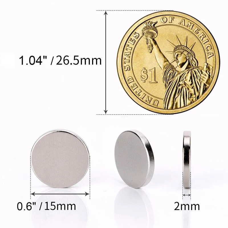 Редкоземельный неодимовый магнит мощный редкоземельный 15x2 15x3 15x4 10x2 12x2 10x3 мм