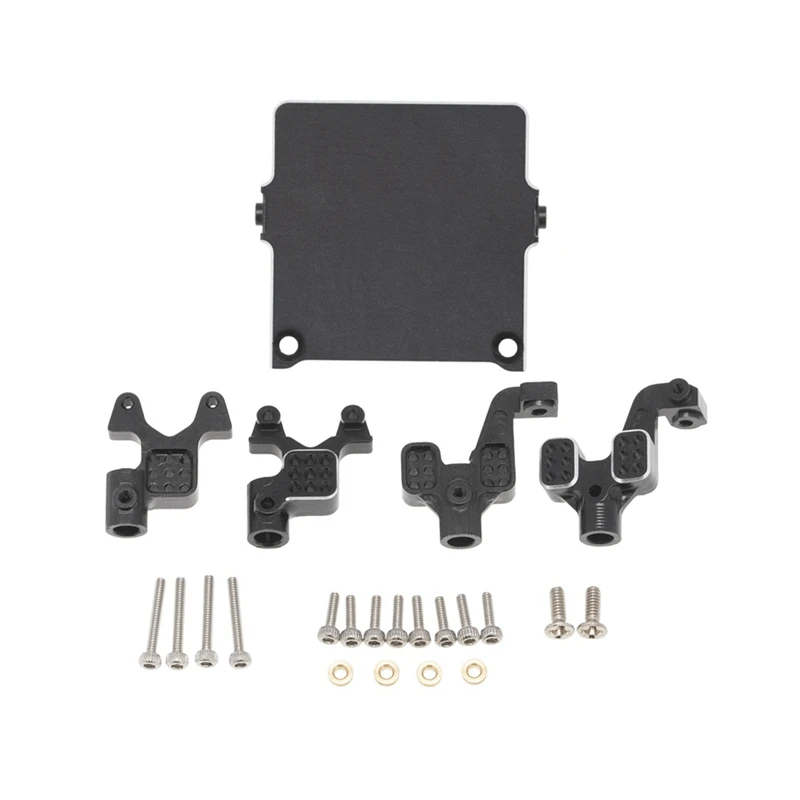 

FBIL-Metal Front & Rear Adjustable Shock Damper Towers Mount Upgrade Parts for 1/24 RC Crawler Axial SCX24 90081 Accessories