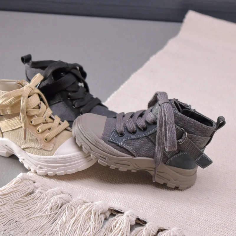 Детские зимние ботинки 2020 весна и осень детская обувь Простые Модные мартинсы