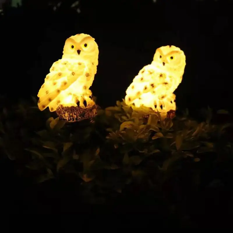 

LED Garden Lights Outdoor Owl Design Solar Powered Stake Light Suncatchers For Lawn Patio Courtyard Garden Decor Supplies#Q