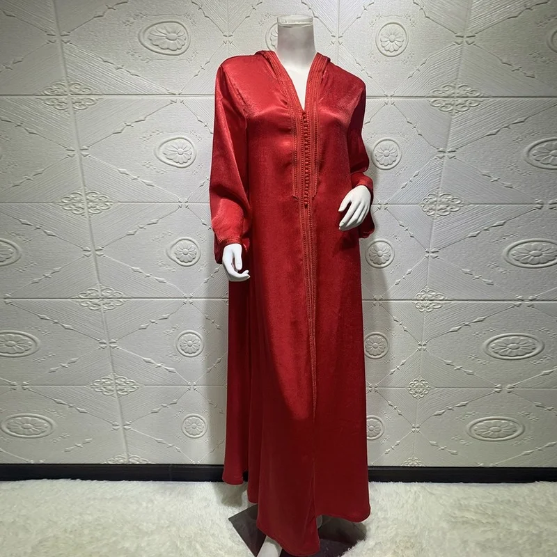 Abaya Dubai Turkey Hijab Muslim Satin Dress Islam Clothing Dresses Abayas For Women Robe Longue Djellaba Femme Musulman De Mode