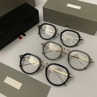 new york brand handmade thom prescription acetate titanium myopia big square glasses frame mens optical lenses tbx421