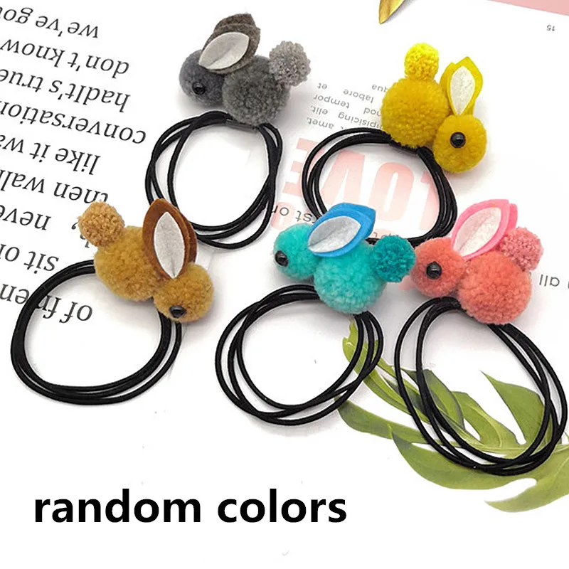 B2-random color 2/3/5CS/милый комплект для маленьких девочек из овечьей шерсти для мальчиков эластичные резинки для волос для малышей Медведь заколки для волос для детей Зимние женские аксессуары для волос - Цвет: B2-random color