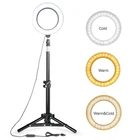 Кольцевой светильник для селфи, 10 дюймов, 26 см, со штативом, держателем для телефона, для смартфона