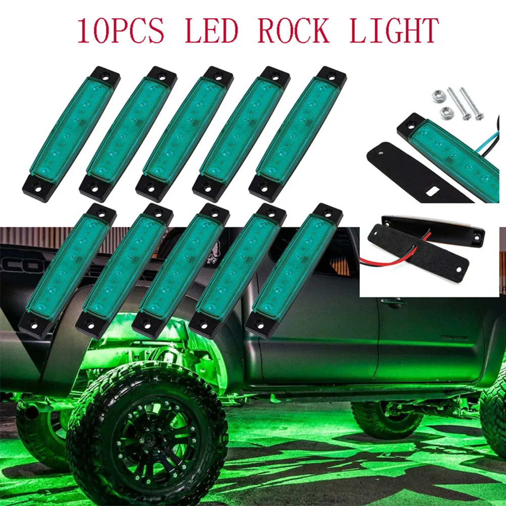 

Green Rock Light For JEEP Truck UTV Waterproof 10pcs Set High Quality New