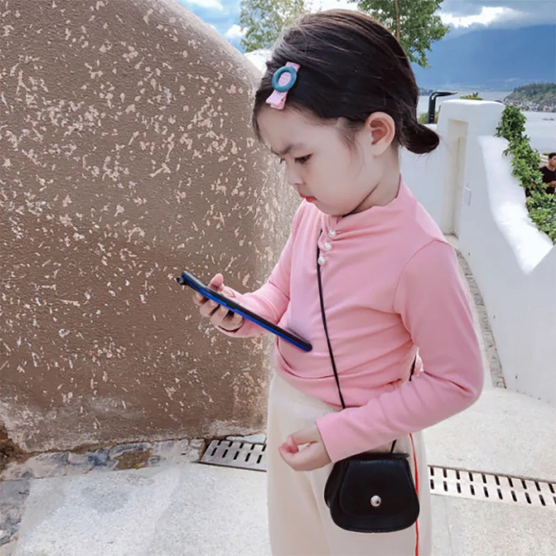 Детская осенняя одежда 2020 новый стиль футболка для маленьких девочек детская