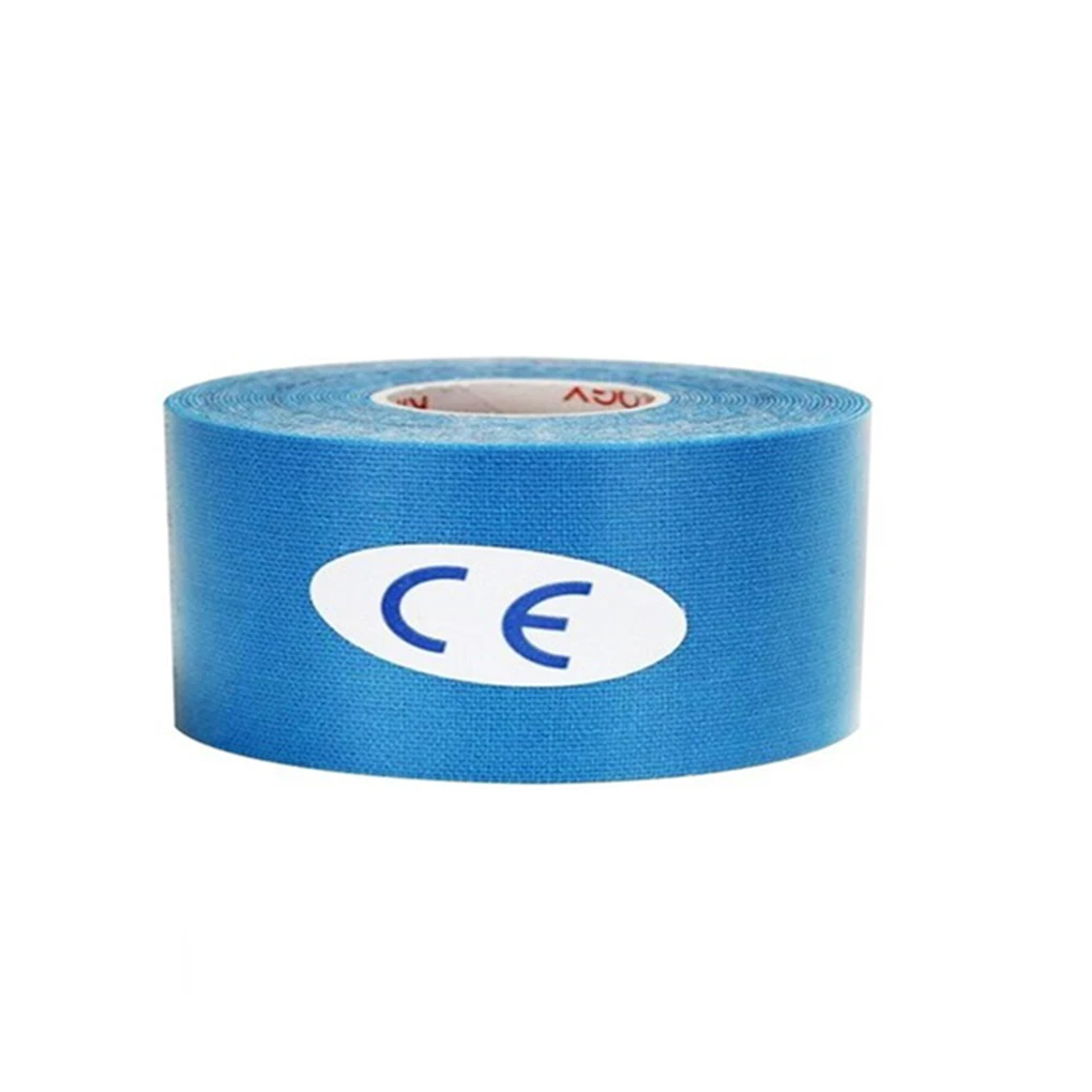Light blue Хлопковая эластичная кинезиологическая лента терапевтическая водонепроницаемая Поддержка мышц клейкая лента кинезио - Цвет: Light blue