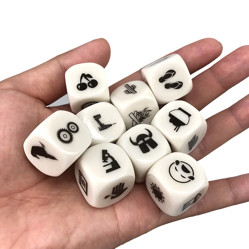 Новая история рассказов игральные кости обучающая игрушка металлическая коробка/сумка английские правила Семья/родители/вечерние забавные Imagine образовательные игрушки для детей