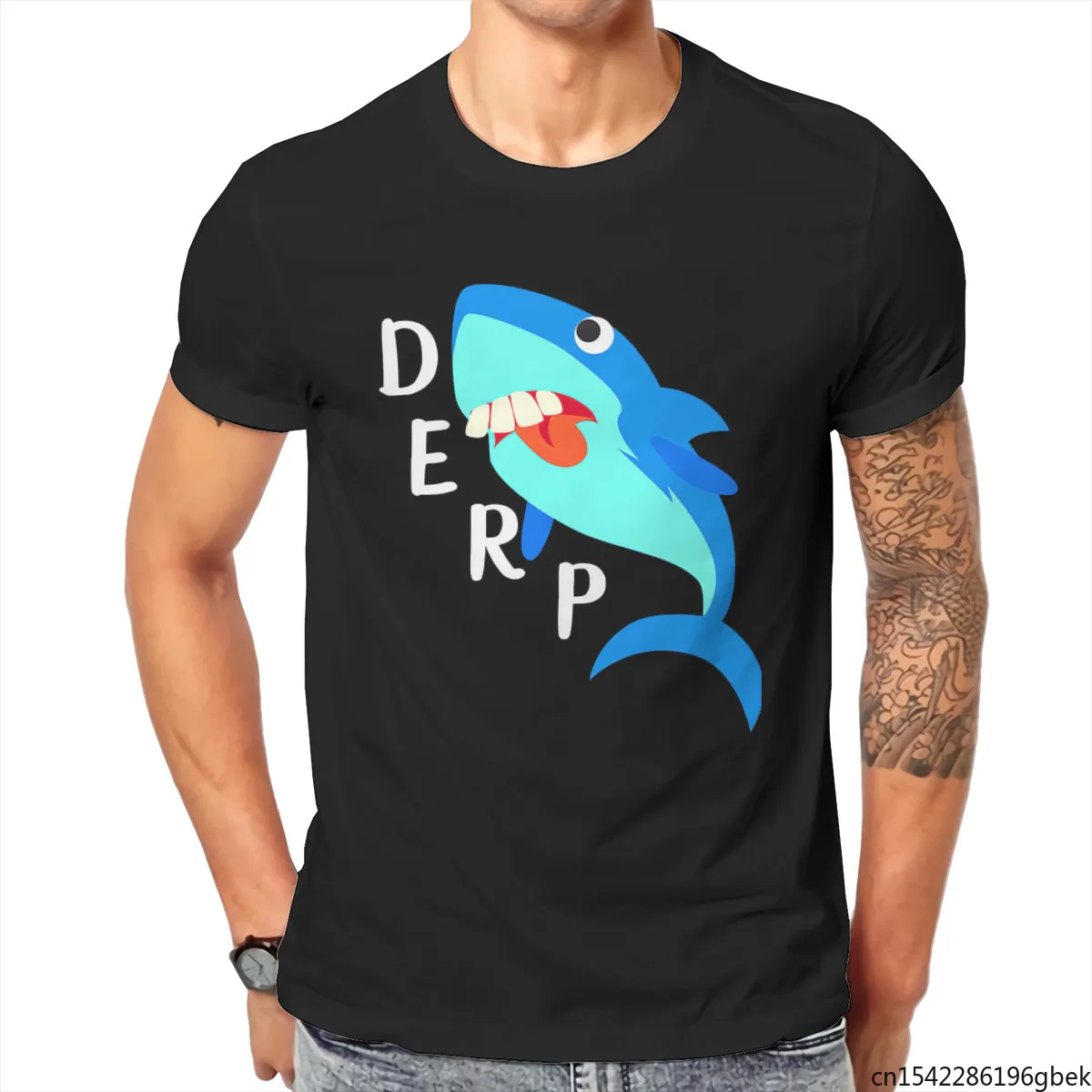 

Blue Derp Shark Men's T-Shirt