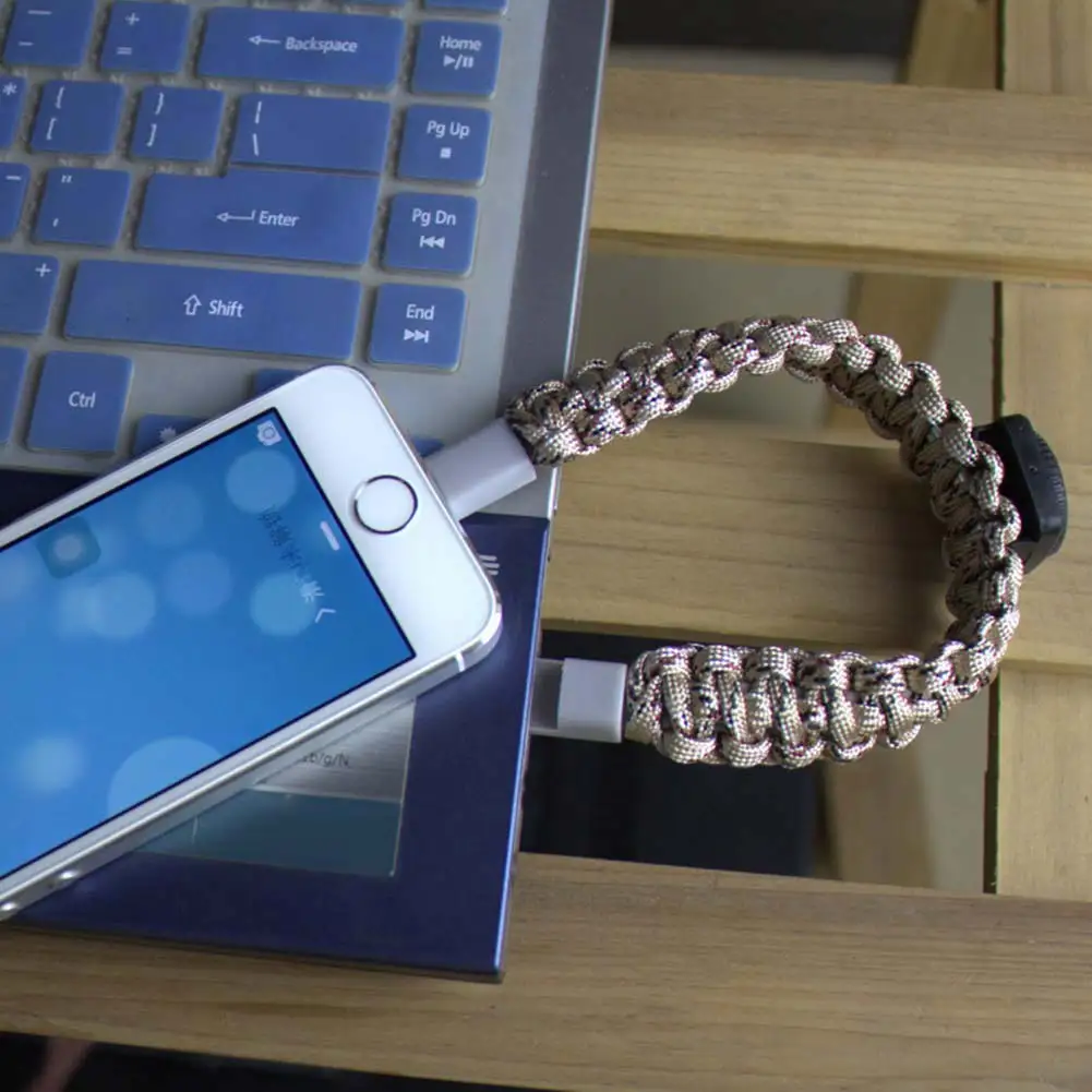 Горячий USB кабель браслет для зарядки синхронизации данных Шнур iPhone X 6 7 8 Plus Samsung