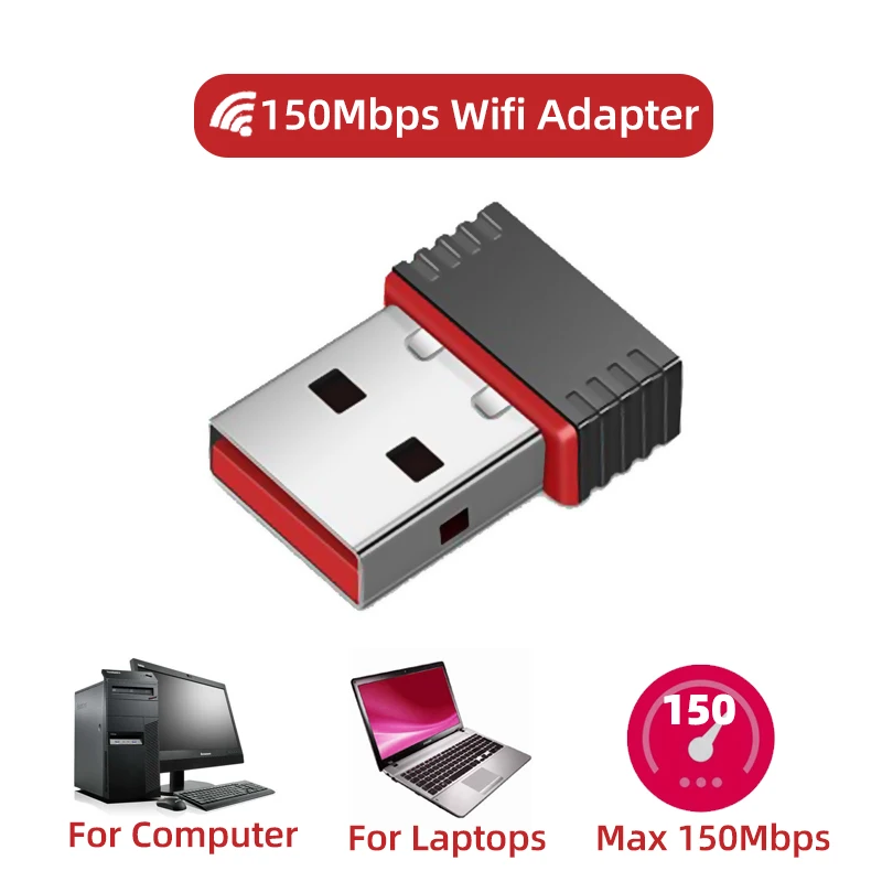USB wi-fi адаптер для ПК 150 Мбит/с беспроводной модуль компьютера ноутбуков сетевая