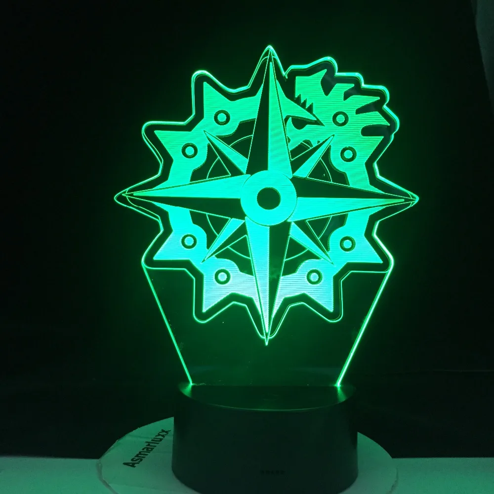 

Anime LED Lamp The Seven Deadly Sins Dragon's Sin of Wrath 3D LED Night Light for Kids Bedroom Decor Light Table Night Lamp