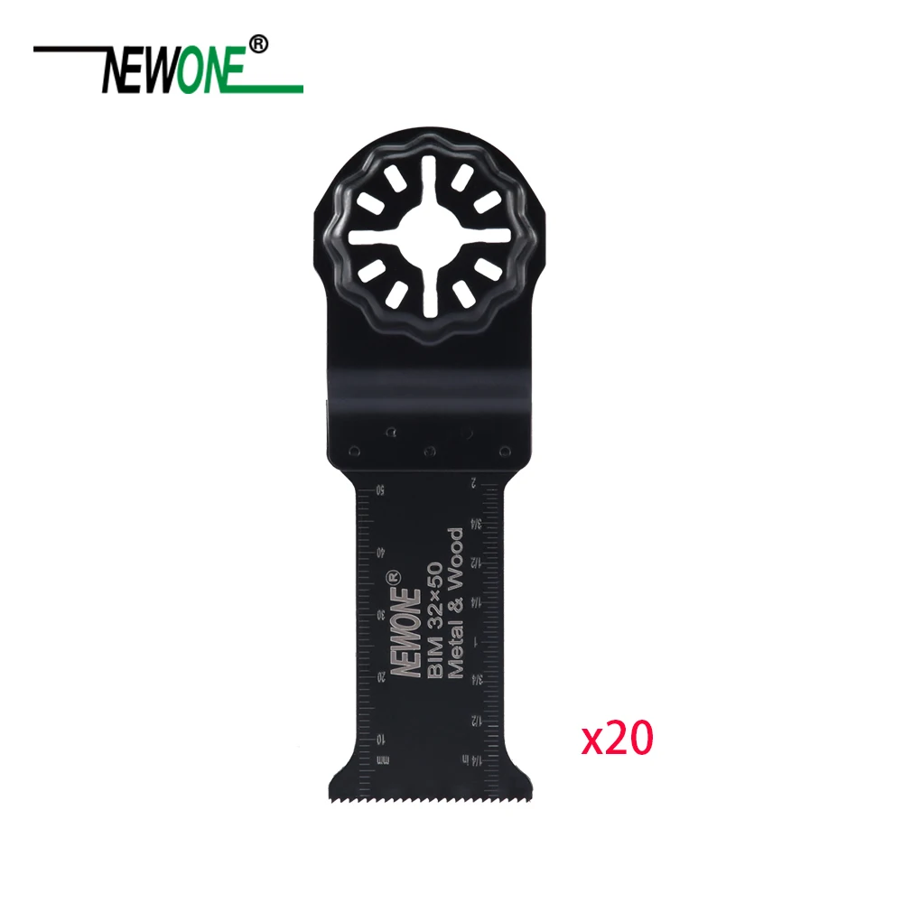 NEWONE Starlock 32*40 мм/32*50 удлиненные биметаллические пилы BIM подходят для мощных осциллирующих инструментов для дерева, резки металла, удаления гвоздей - Цвет: 32x50 20pcs